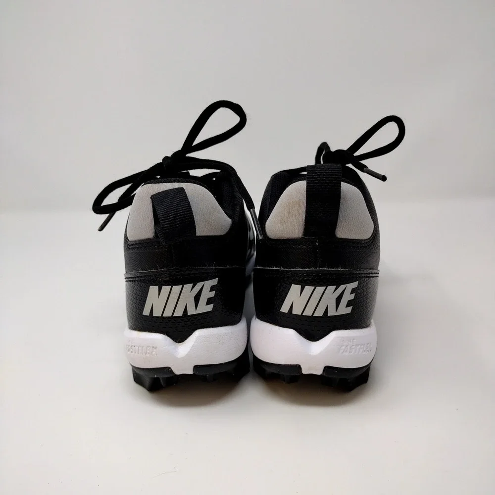 Nike Alpha Huarache 4 Keystone Baseball Cleats Black White FQ4016-001 Mens 6Y